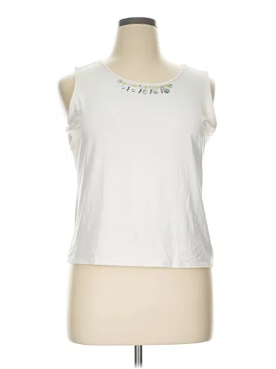 Pre-owned Ruby Rd. Sleeveless Top White Scoop Neck Tops