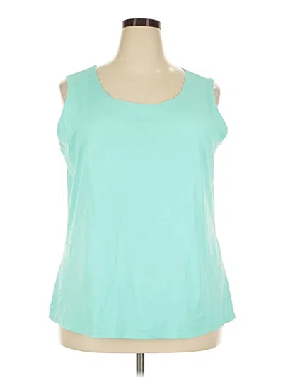 Pre-owned Ruby Rd. Sleeveless T-shirt In Teal