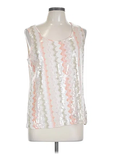 Pre-owned Ruby Rd. Tank Top Silver Halter Neckline Tops