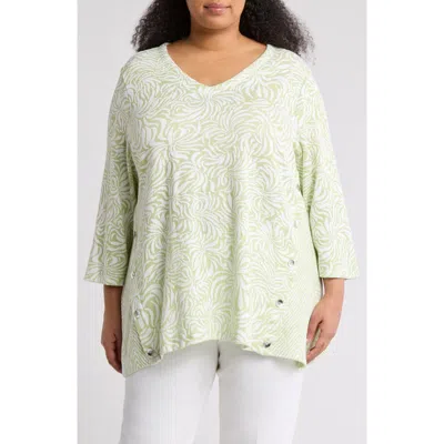 Ruby Rd. Ruby Rd Terry Jacquard Tunic In Avocado