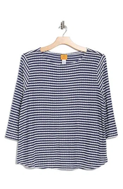 RUBY RD. RUBY RD TEXTURED STRIPE TOP