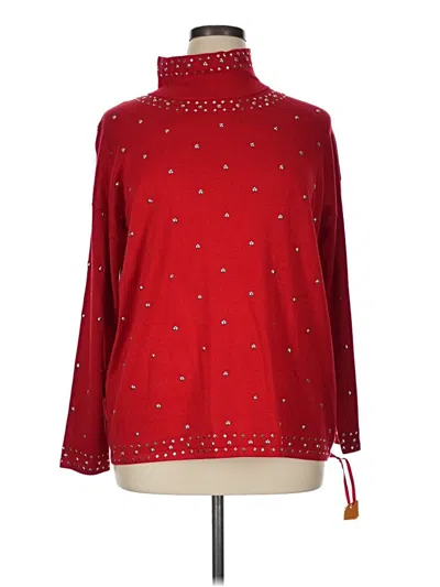 Pre-owned Ruby Rd. Turtleneck Sweater In Red