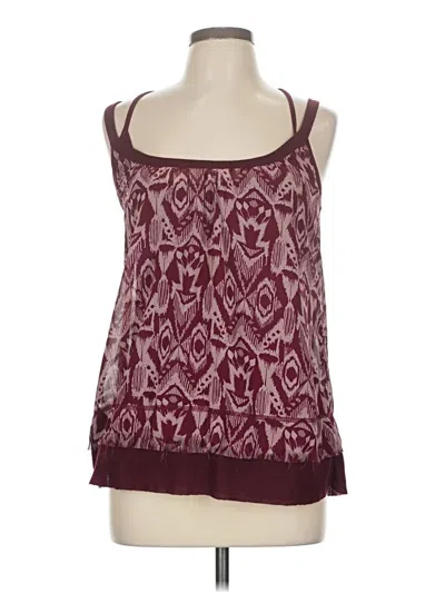 Pre-owned Ruby Sky Sleeveless Blouse In Burgundy