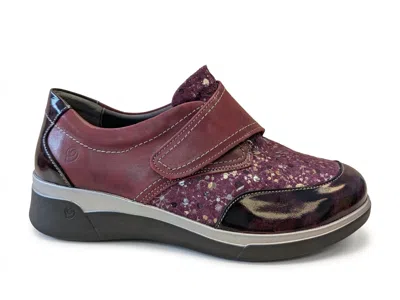 Ruby Women's Maderia Strap Shoe In Burgundy In White