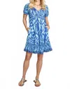 Rubyyaya Lula Life Sorrento Shirred Dress In Ocean In Blue
