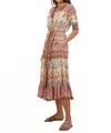 Rubyyaya Mumbai Maxi Dress In Fawn In Multi
