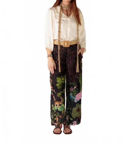 Rubyyaya Nouveau Pant In Black In Multi