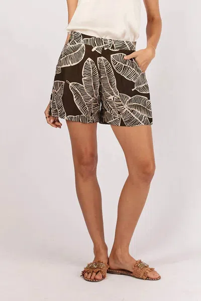 Rubyyaya Pandang Lightweight Short In Chocolate In White