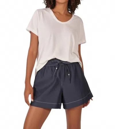 Rubyyaya Pula Cotton Short In Denim In Blue