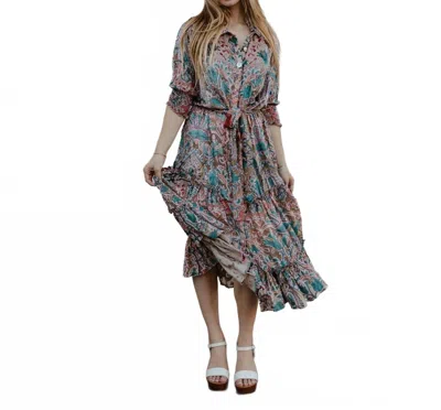 Rubyyaya Vostok Maxi Dress In Fawn In Multi