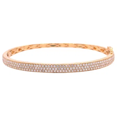 Pre-owned Ruchi New York 18k Yellow Gold Diamond Pavé Bangle, 1.47ct, Hong Kong