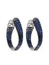 Ruchi New York White Gold Sapphire Earrings In Silver