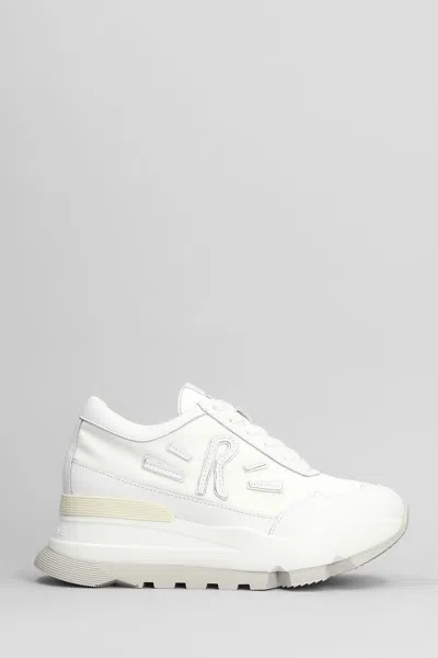 Ruco Line Aki Sneakers In White Leather And Fabric