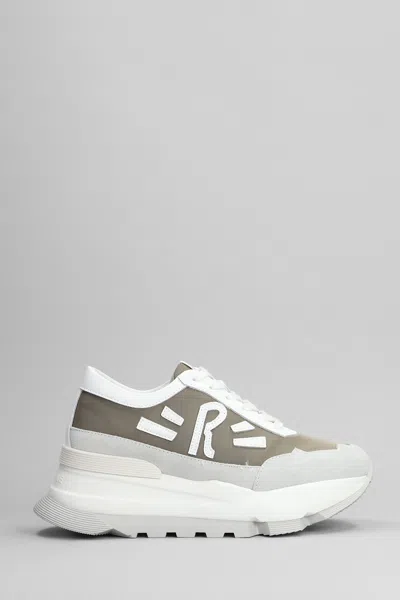 Ruco Line Aki Sneakers In White Leather And Fabric