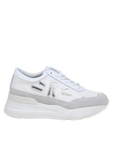 Ruco Line R-evolve 4409-bomber White Silver Sneakers In Bianco/argento