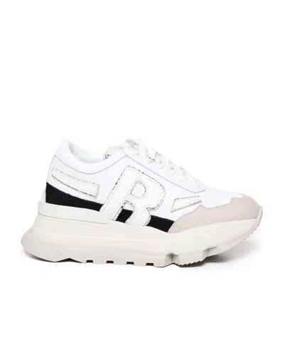 Ruco Line Thick Sole And Low-cut Casual Shoes In White