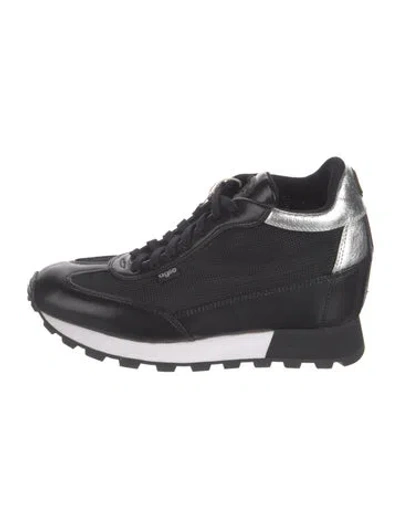 Pre-owned Rucoline Leather Chunky Sneakers In Black