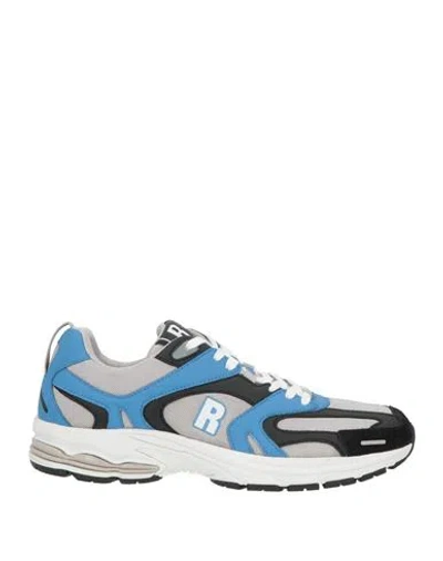 Rucoline Man Sneakers Black Size 9 Calfskin, Polyurethane In Multi