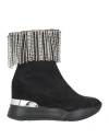 Rucoline Woman Ankle Boots Black Size 6 Calfskin, Textile Fibers In Black