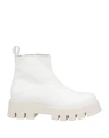 Rucoline Woman Ankle Boots White Size 6 Soft Leather, Textile Fibers