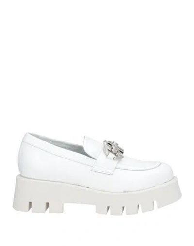 Rucoline Woman Loafers White Size 5 Leather