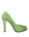 Rucoline Woman Pumps Green Size 7 Textile Fibers In Green