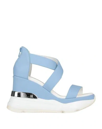 Rucoline Woman Sandals Sky Blue Size 7 Leather