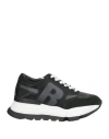 Rucoline Woman Sneakers Black Size 8 Leather, Textile Fibers