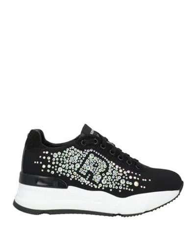 Rucoline Woman Sneakers Black Size 8 Textile Fibers, Leather
