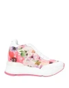 Rucoline Woman Sneakers Fuchsia Size 5 Textile Fibers, Soft Leather In Pink