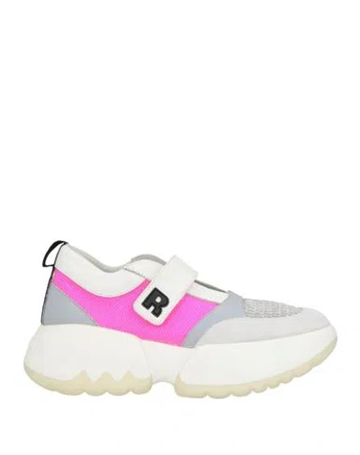 Rucoline Woman Sneakers Grey Size 8 Calfskin, Polyamide, Polyester, Vinyl