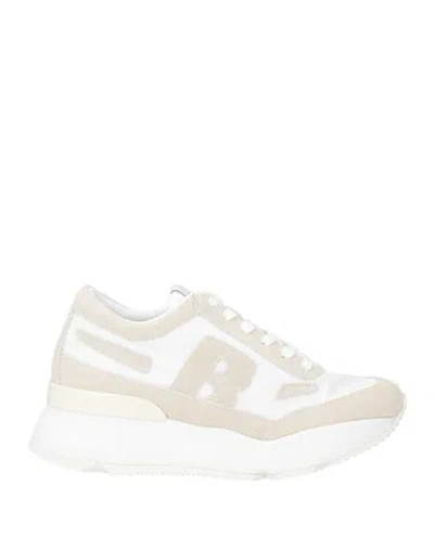 Rucoline Woman Sneakers Grey Size 7 Textile Fibers, Leather In White