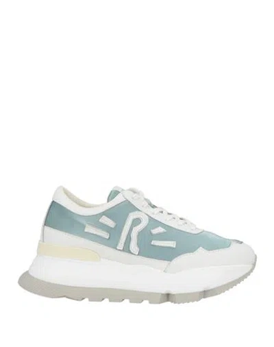 Rucoline Woman Sneakers Light Blue Size 9 Polyurethane, Cow Leather