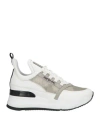Rucoline Woman Sneakers Platinum Size 7 Leather, Textile Fibers In Gray