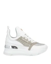 Rucoline Woman Sneakers Platinum Size 7 Soft Leather, Textile Fibers In Grey