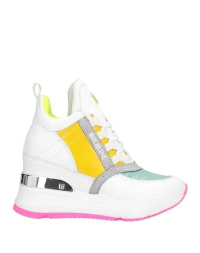 Rucoline Woman Sneakers White Size 5 Leather, Textile Fibers
