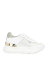 Rucoline Woman Sneakers Platinum Size 8 Calfskin, Polyamide, Polystyrene In White