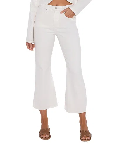 Rüdes Denim Chloe Capri In White In Animal Print