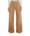 Rüdes Denim High Rise Adeline Cuffed Jeans In Sunkissed In Neutral