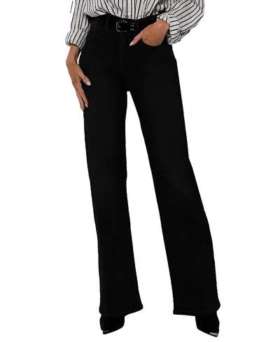 Rüdes Denim High Rise Ali Boot Cut Jeans In Pitch Black