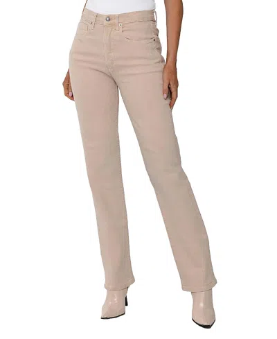 Rüdes Denim High Rise George Relaxed Skinny In Beige In Neutral