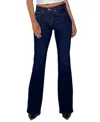 Rüdes Denim High Rise Isabella Mini Flare Jeans In Dark Blue In Blue