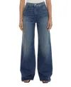 Rüdes Denim High Rise Phoenix Wide Leg Jeans In Denim Wash In Blue