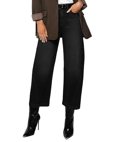 Rüdes Denim Mid Rise Gail Barrel Jeans In Black