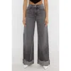 Rüdes Denim High Rise Adeline Cuffed Jeans In Laguna Grey In Laguna Grey
