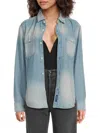 Rüdes Denim Women's Faded Denim Oversized Fit Shirt In Main Role Blue