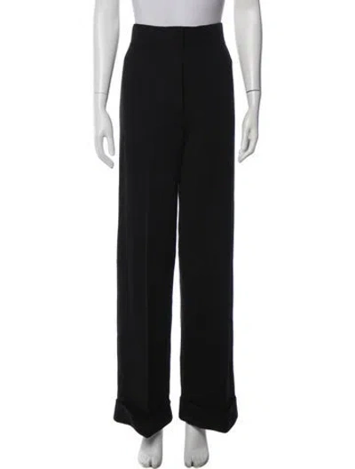 Pre-owned Rudi Gernreich Merino Wool Wide Leg Pants In Black