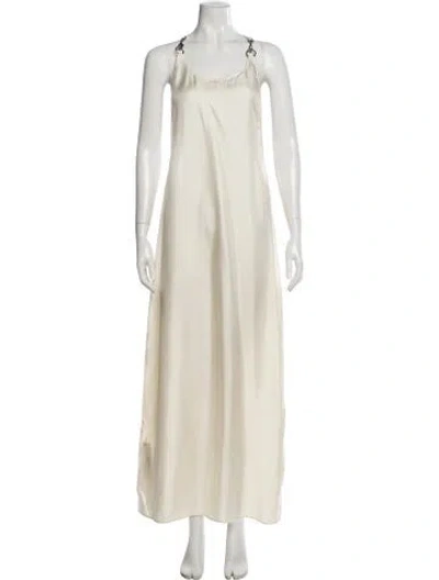 Pre-owned Rudi Gernreich Silk Long Dress W/ Tags In Neutral