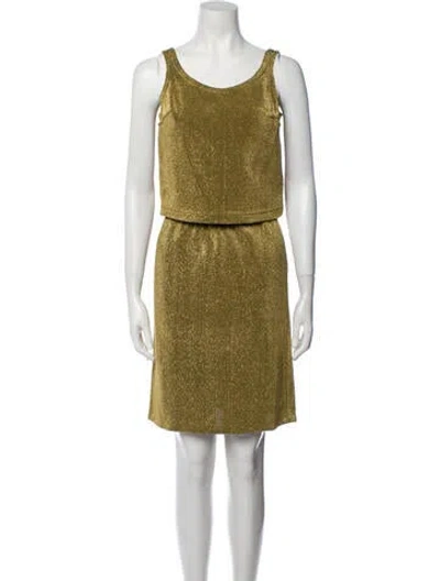 Pre-owned Rudi Gernreich Vintage 1970's Skirt Set In Gold