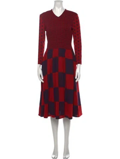 Pre-owned Rudi Gernreich Vintage Midi Length Dress In Red